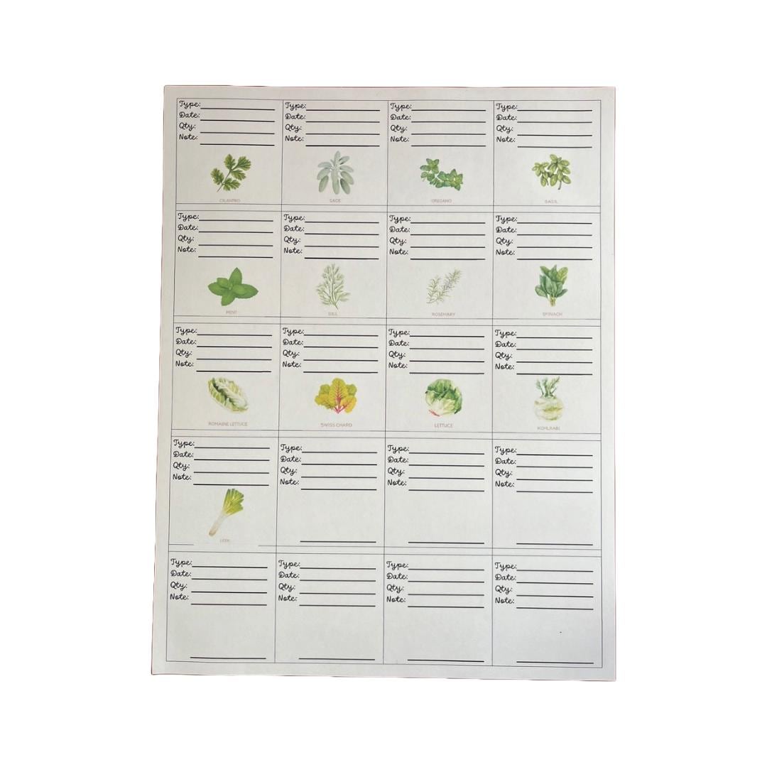 Seed Packet Sticker Labels: 40+ Vegetable, Fruit & Herb Designs - Etsy