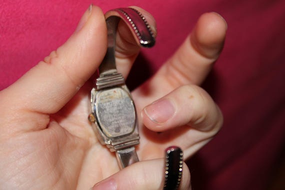 Vintage Studio Time Rectangular Silver Face Bangl… - image 9