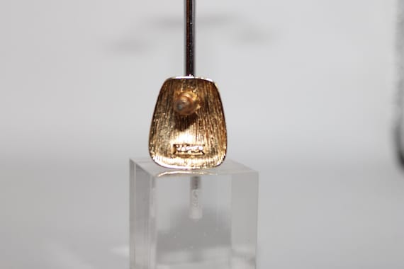 Vintage Napier Earrings Triangular Shape Gold Ton… - image 3