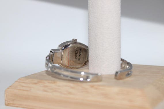 Vintage Rectangular Eikon Quartz Silver Linked Ba… - image 6