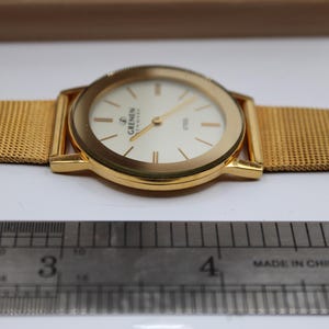 Grenen Denmark メッシュウォッチ レディース MOP ダイヤル ゴールドバンド 新品電池