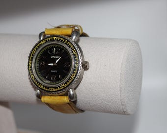 Vintage Chunky Terner Watch Yellow Band Original New Battery