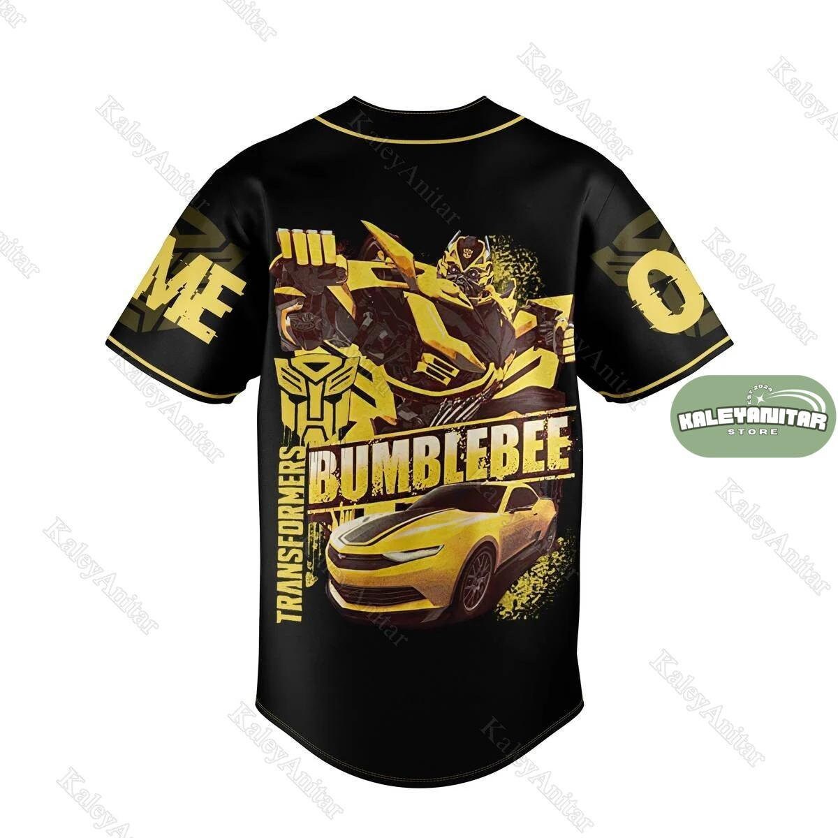 Custom Transformer Jersey Shirt, Transformer Bumblebee Baseball Shirt