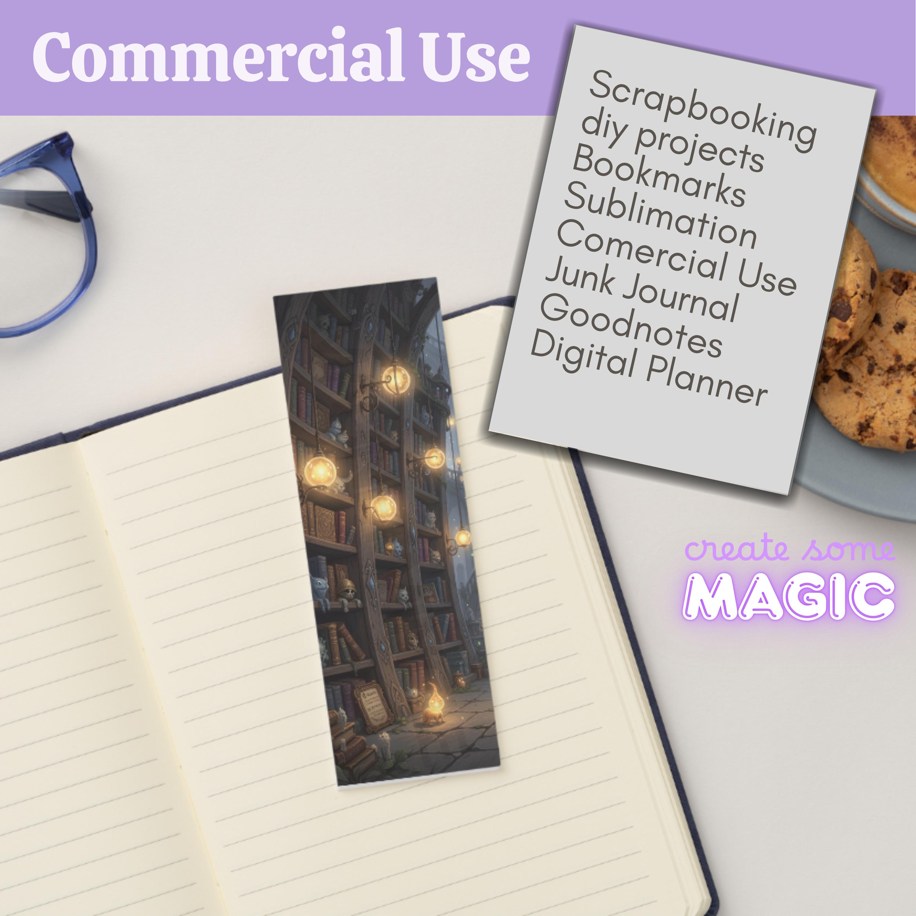 Fantasy Library Bookmarks – Printable 20 PNG Set (digital Download) - Etsy