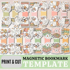 Magnetic Goose Bookmark Cricut Template Bundle – DIY Printable Templates, Printable Digital Download, Digital Bundle, Png, Jpeg Included