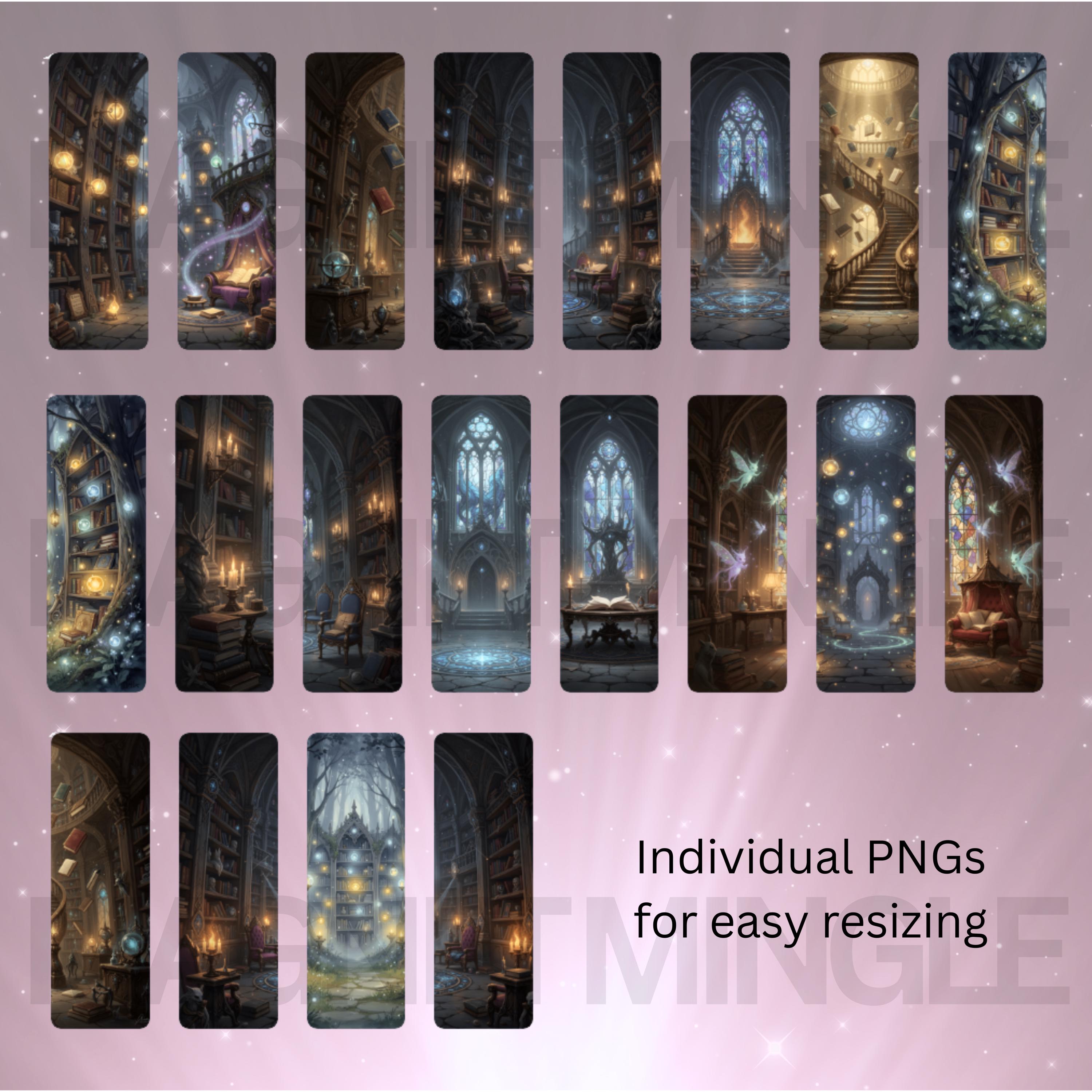 Fantasy Library Bookmarks – Printable 20 PNG Set (digital Download) - Etsy