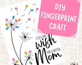 DIY-vingerafdrukkunst | Moederdagvingerafdruk | Handafdrukcadeaus voor moeder | Moederdagknutsel | Moederdagkaart | Moederdag oma oma