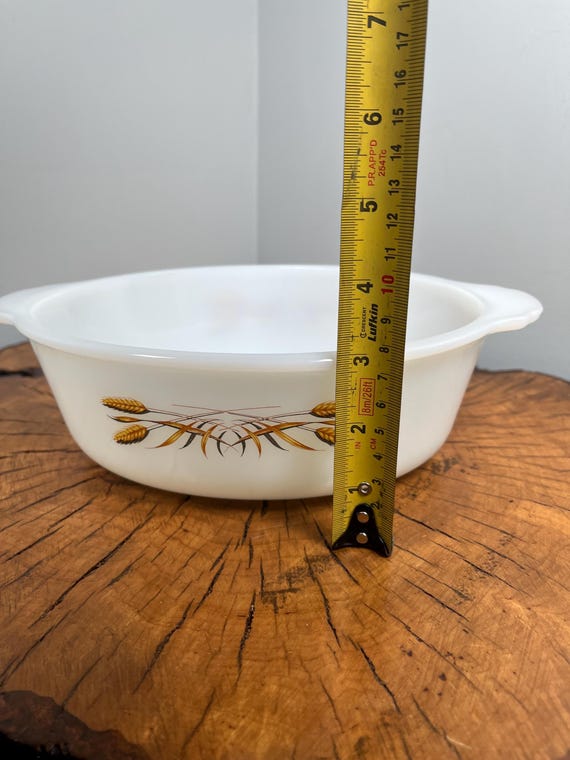 Anchor Hocking Fire-king 9 11-2QT 467 Golden Wheat Casserole Dish