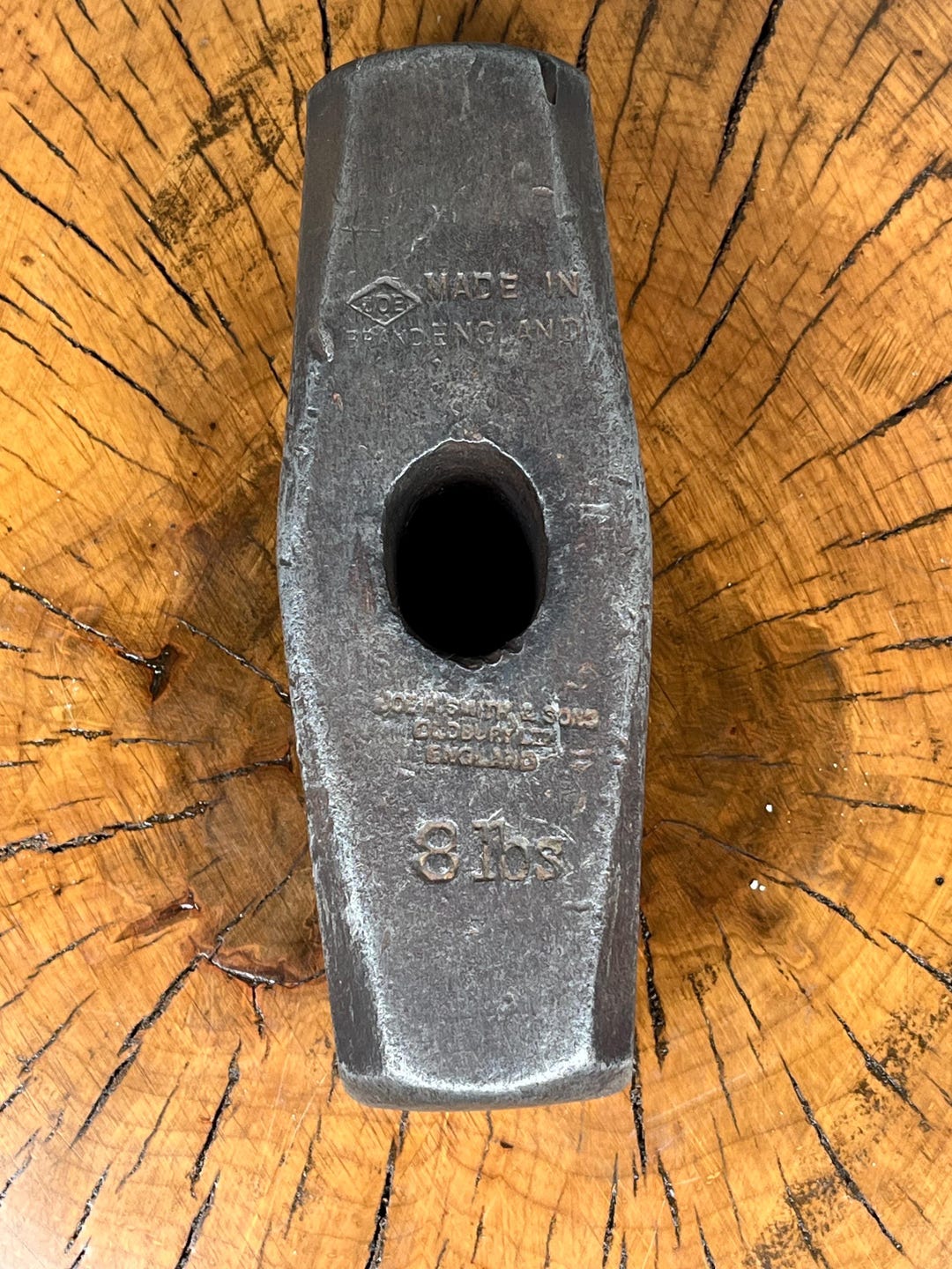 Rare Vintage 8lbs Sledge Hammer Head JOE H SMITH Oldbury England
