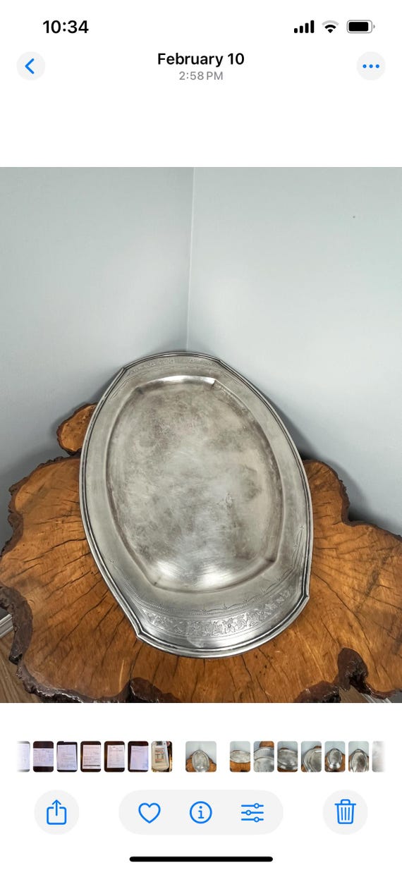Vintage Silverware Serving Dish Community Plate 14910 Silverplate 18,5 inch