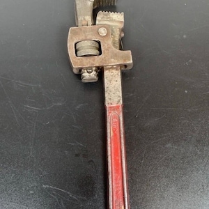 Vintage Fleet Pipe Wrench 8 Inch • Industrial Tool • Old Plumbing Wrench • Vintage Workshop Tool