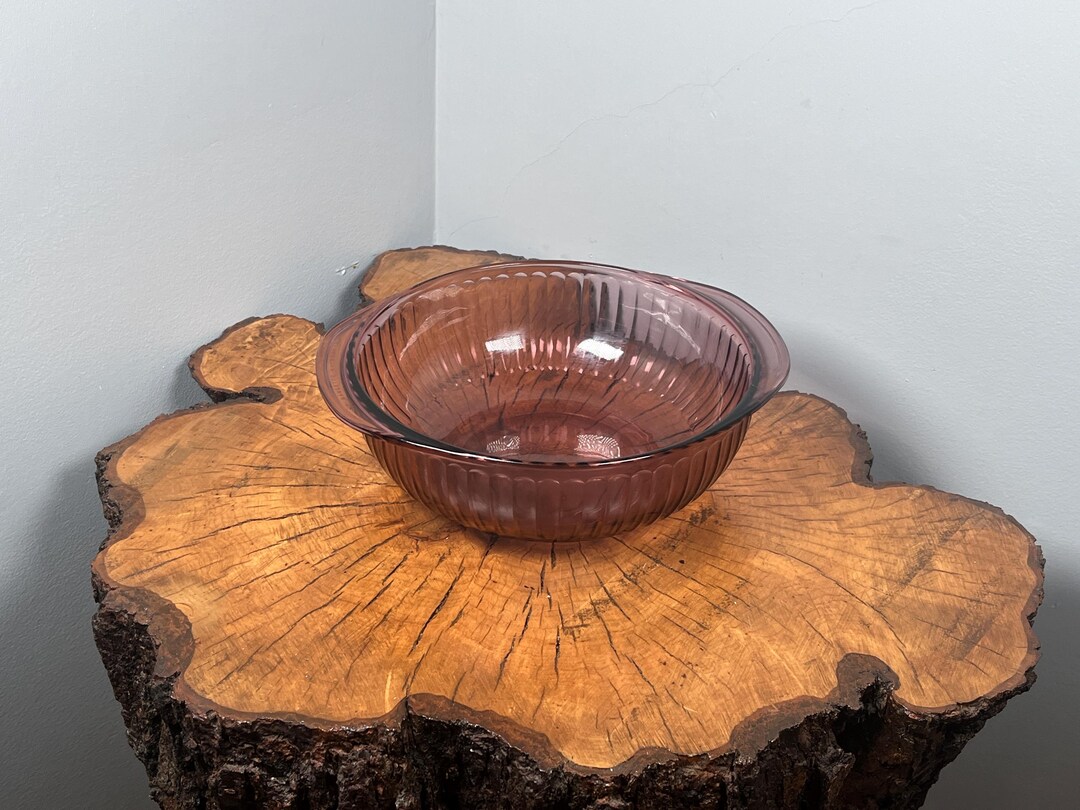 Vintage Pyrex 024-S Ribbed Glass Mixing Bowl – Cranberry 2QT / 2L – USA ...