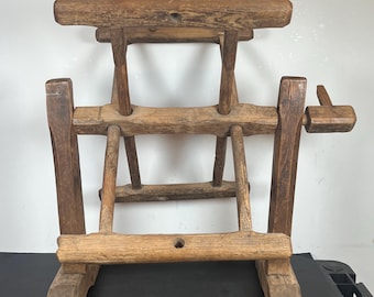 希少　木製　アンティーク　糸巻き機 アンティークな原始的な木製糸巻き機 - Etsy 日本