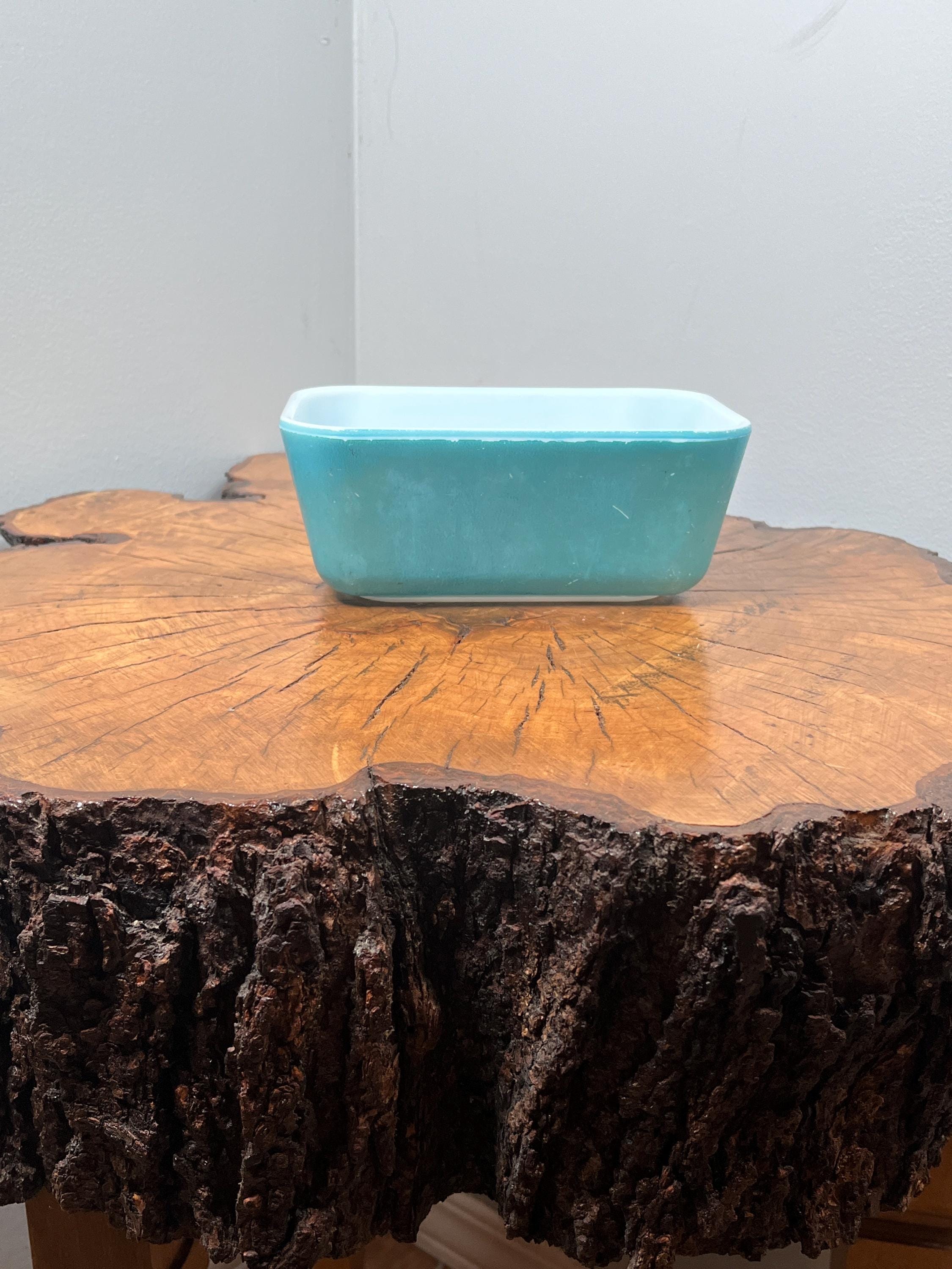 Vintage Pyrex 502-B Turquoise Refrigerator Dish | 1957 A-7 | Mid