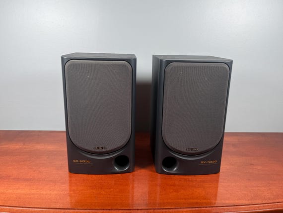 Vintage Aiwa SX-N330 Bookshelf Speakers Pair Tested Working Retro