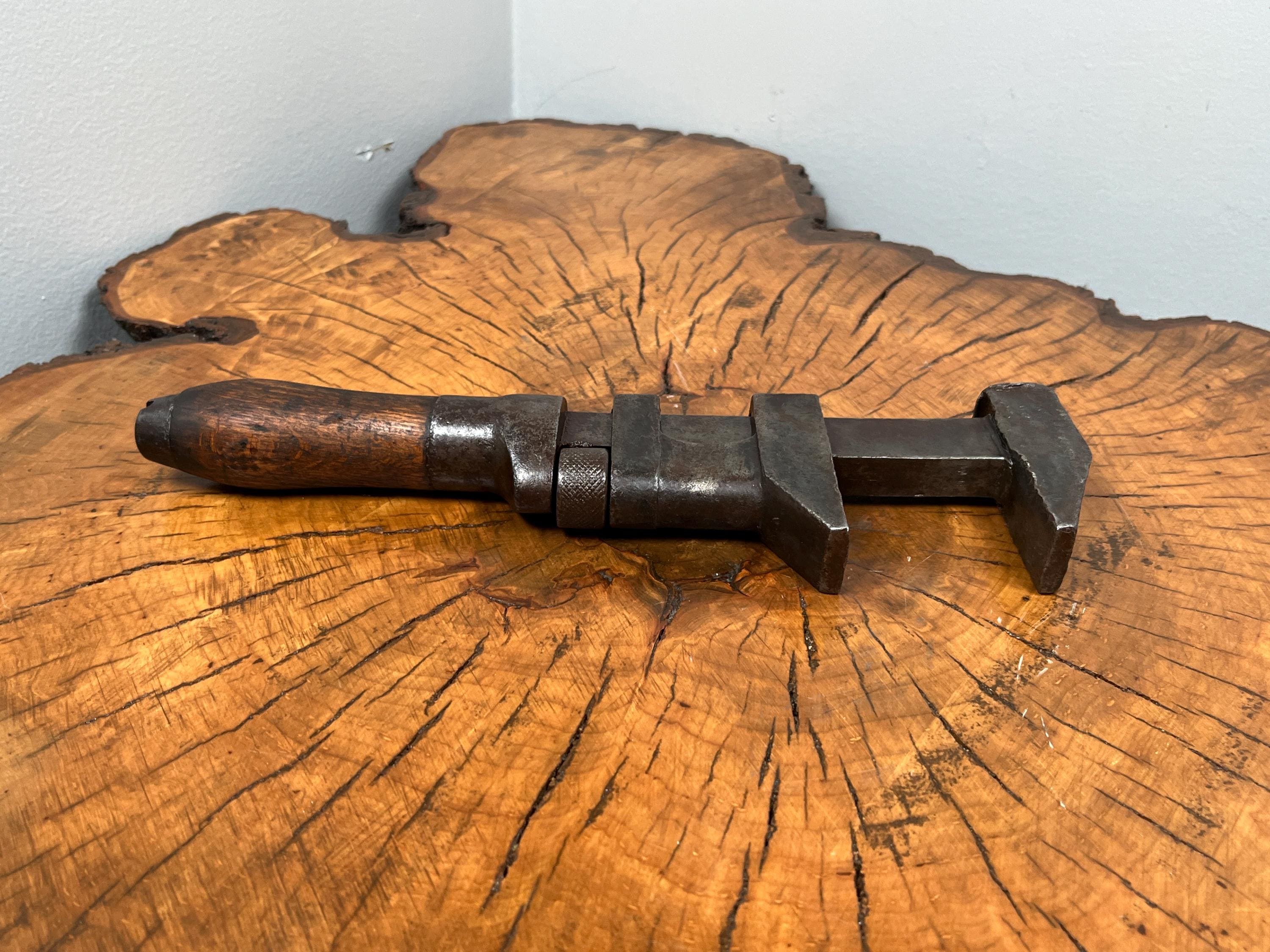 Antique Adjustable Pipe Monkey Wrench W. J. Ladd No. 77 New York