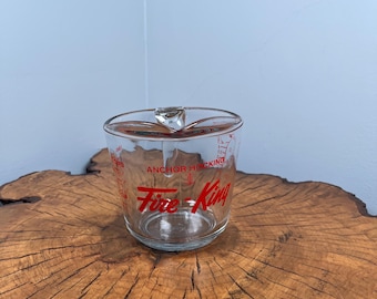 Taza medidora de vidrio Fire-King vintage, 2 tazas, 500 ml, 16 oz, Anchor Hocking 698 14