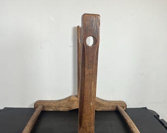 【値下げ】管巻機 【民芸品 古道具 アンティーク 織物道具 インテリア】 アンティーク木製糸巻き器 素朴な織物道具 農家風インテリア カナダ