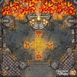 AETHERIUM FORGE Battle Map, DnD Battle Map, D&D, Battlemap, Dungeons and Dragons, 5e, Roll20, Foundry, VTT, Digitale kaart