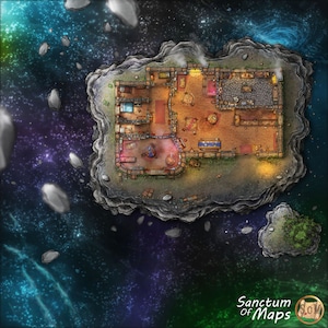 COSMIC TAVERN Mapa de Batalla, Monasterio Escarlata, Mapa de Batalla DnD, D&D, Mapa de Batalla, Mazmorras y Dragones, 5e, Roll20, Fundición, VTT, Mapa Digital