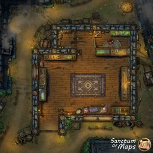 ROGUE STORE Battle Map, DnD Battle Map, D&D, Battlemap, Dungeons and Dragons, 5e, Roll20, Foundry, VTT, Digitale kaart