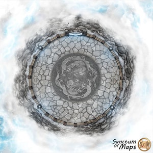 STORM ARENA Battle Map, DnD Battle Map, D&D, Battlemap, Dungeons and Dragons, 5e, Roll20, Foundry, VTT, Digitale kaart
