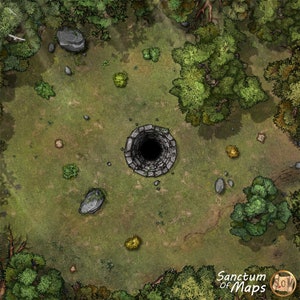 THE HOLE Battle Map, Scharlachrotes Kloster, D&D Battle Map, D&D, Battlemap, Dungeons and Dragons, 5e, Roll20, Gießerei, VTT, Digital Map