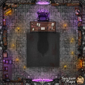 DEATHS OFFICE Battle Map, Scarlet Monastery, DnD Battle Map, D&D, Battlemap, Dungeons and Dragons, 5e, Roll20, Foundry, VTT, Digitale kaart