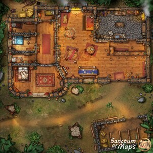 TAVERN Karte, DnD Karte, D&D, 5e, Roll20, Map, kastenförmige Hülle, Digitale KARTE