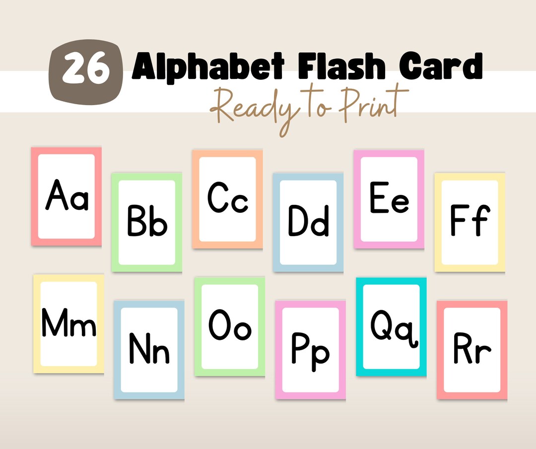 ABC Alphabet Flash Cards Educational Cards A Z Cards Learn Abcs ABC Alphabet Flash Cards Educational Cards A Z Cards Learn Abcs