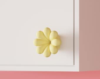 Maniglia per mobile girevole / Pomello a forma di margherita / Ferramenta moderna per mobili / Maniglia unica per anta di mobile da cucina / Decorazione per la casa