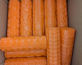 Textuurroller – Embossingtool aardewerk – Polymeerkleipatroonroller – 3D-geprinte textuurtool – collectie 35