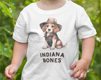 Infant Indiana Bones T-Shirt | Adventure Dog | Infant Cotton Jersey Tee 6-24 Months