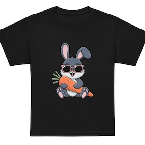 Pixel Bunny Youth T-Shirt – Cute Cartoon Rabbit Shirt for Kids | Fun Animal Graphic Tee | Cool Gift Idea for Boys & Girls