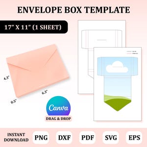 Plantilla de caja de sobre: Empaque de 6x4, diseño de Canva (descarga digital)