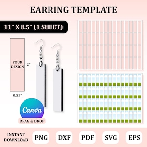 Earring Template, Earrings Template, Earring Sublimation, Sublimation Earring Blanks, Earring Template, Sublimation Template
