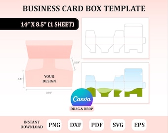 Business Card Box Template SVG: DIY Name Card Packaging