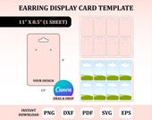 Earring Display Card Template : DIY Card Holder (Digital Download)
