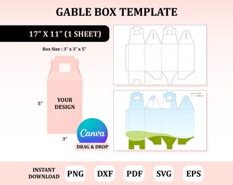 Gable Box Template: DIY Party Favor Packaging