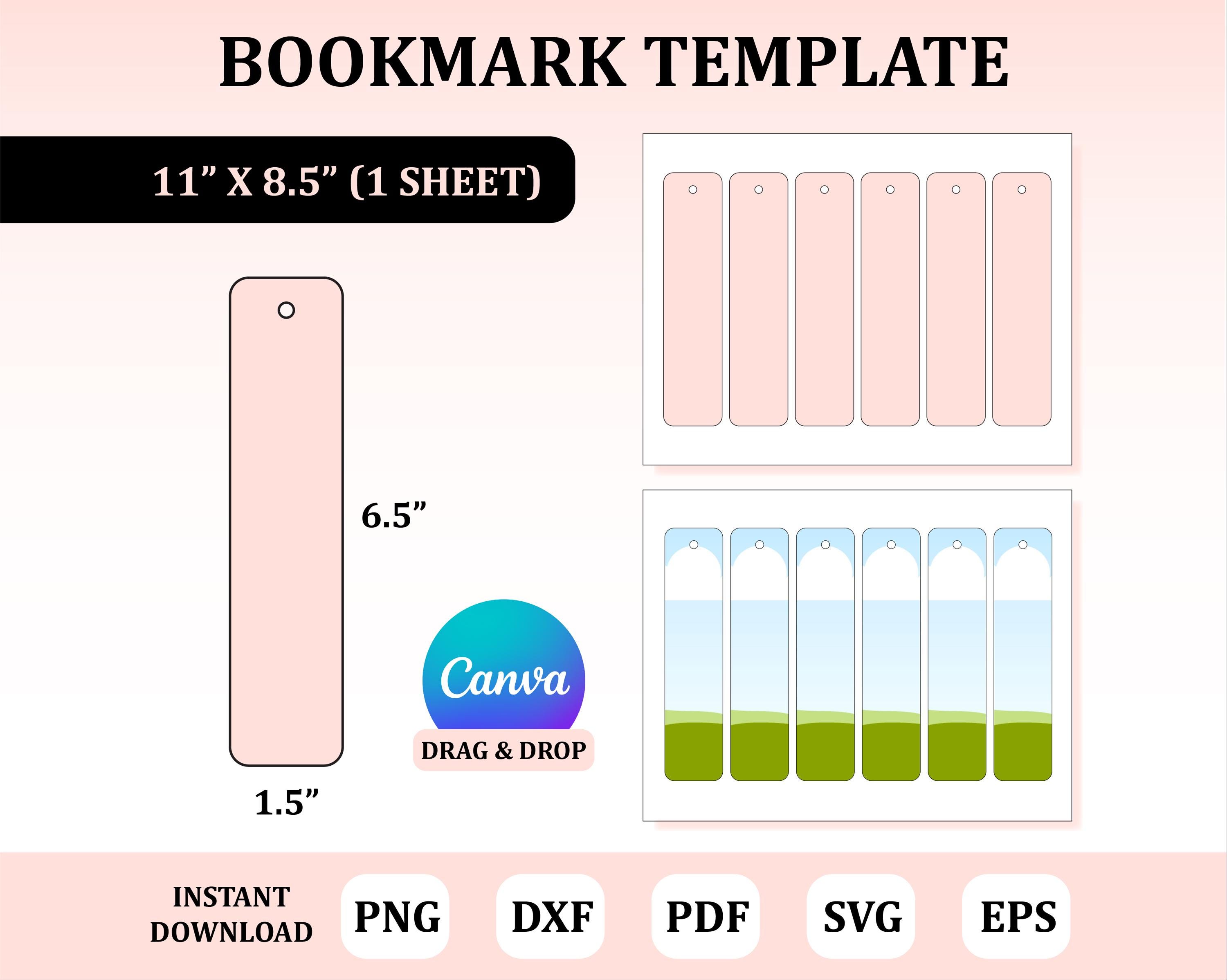 Custom Bookmark Template: SVG, PNG, Canva (digital Download) - Etsy