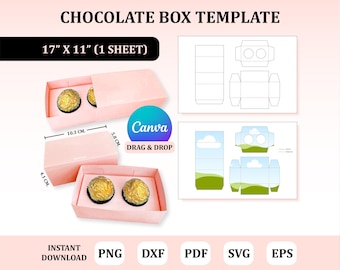 Chocolate Box Template, Chocolate Box, Chocolate Packaging, Box for Chocolate, Chocolate Gift Box, Chocolate Box Party