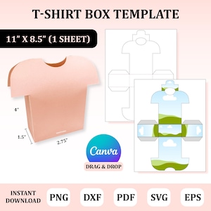 T-Shirt-Box-Vorlage, T-Shirt-Box-Svg, Fußball-Box-Vorlage, Shirt-Box-Vorlage, Leckerli-Box, Süßigkeitsbox