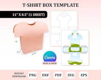 T-Shirt Box Template, T-Shirt Box Svg, Soccer Favor Box Template, Shirt Box Template, Treat Box, Candy Box