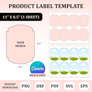 Blank Product Label Template: Classic Design (Instant Download)
