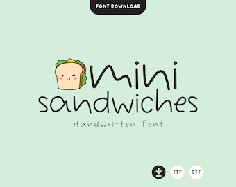 MiniSandwiches-Schrift, süße Schrift, handgeschriebene Schrift, Handschrift-Schrift, Goodnotes-Schrift, Planer-Schrift, Procreate-Schrift, Cricut-Schrift