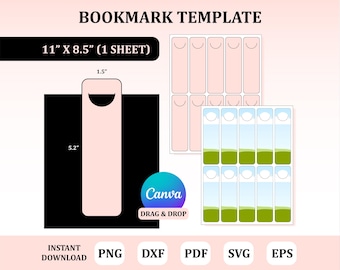Bookmark Template, Bookmark Tab Template, Planner Tab Template, Planner & File Labels | Digital Download