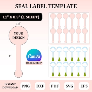 Seal Label Template, Seal Sticker Template, Box Seal Label Template, Label Template, Canva Label Template, Cake Box Seal Label