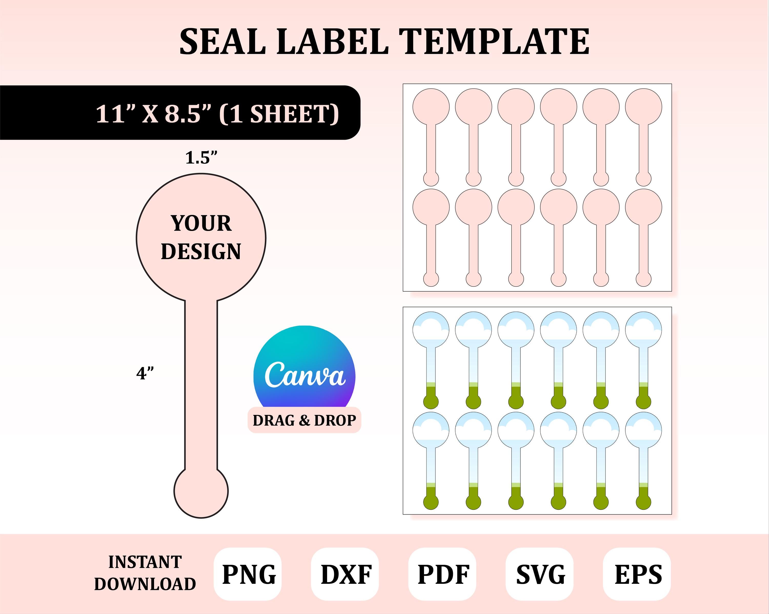 Sealing Sticker Format Seal Label Template: Canva Cake Box Sticker - Etsy