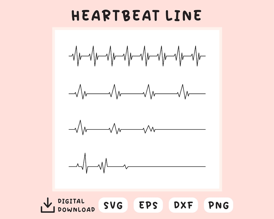 Heartbeat Line SVG, Heartbeat Line PNG, Heartbeat Line, Heartbeat Line ...