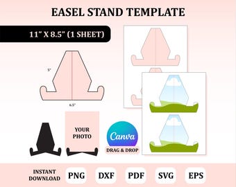Easel Stand Template, Easel Stand Cut File : Digital Download